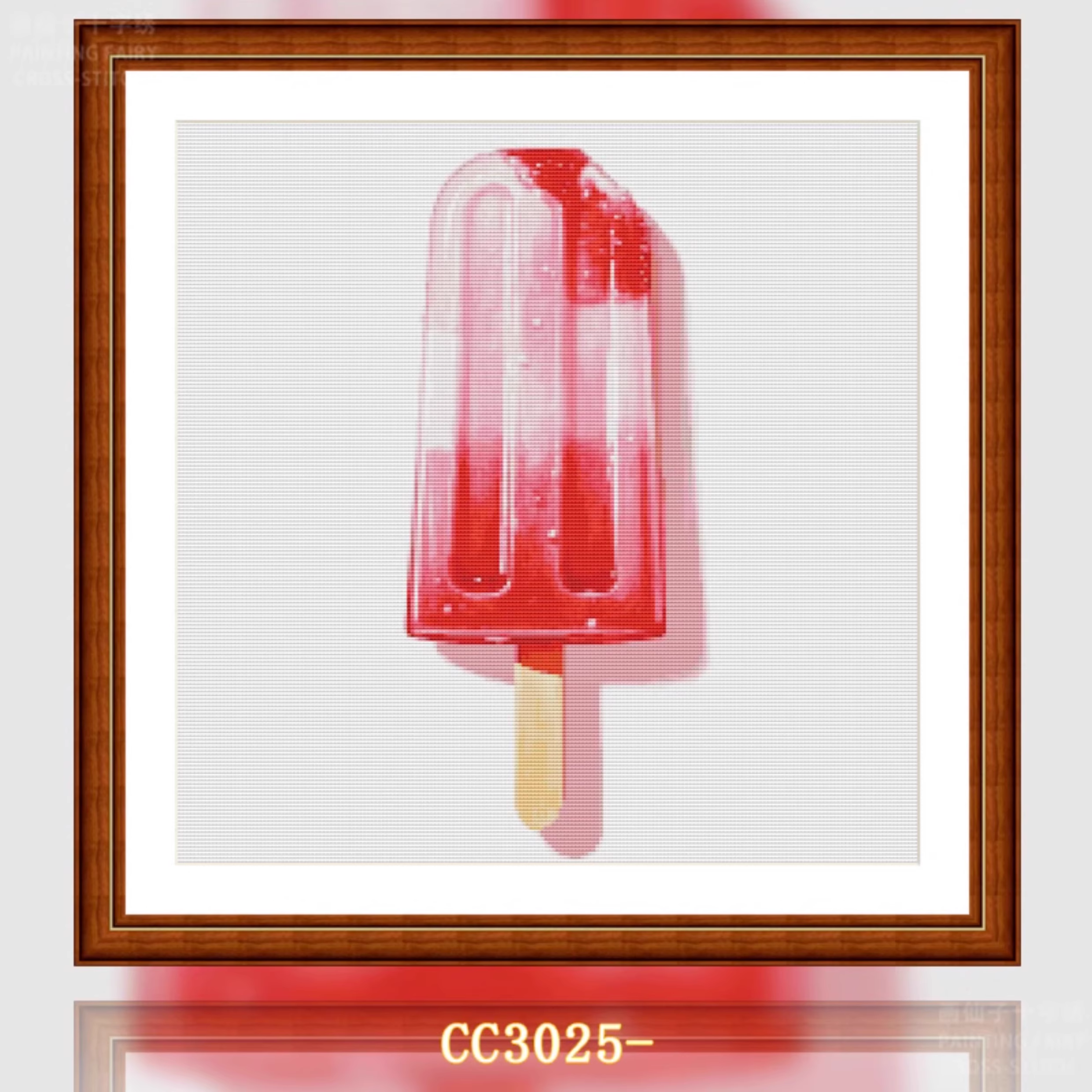 【CC3025- Food Series Ice Cream】 Painting Fairy Cross Stitch