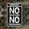 Warning Seriously No Soliciting No Trespassing - Vintage Metal Signs(12*16Inch) - Warning
