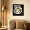 DIY Pearl Painting Tiger for Home Wall Decor with Frame(30x30cm)