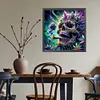 40x40cm Skelett 5d DIY Vollbohrer Runde Diamant Malerei Kit Wohnkultur