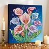 DIY Pearl Painting Calla Lily for Home Wall Decor with Frame(25x25cm)