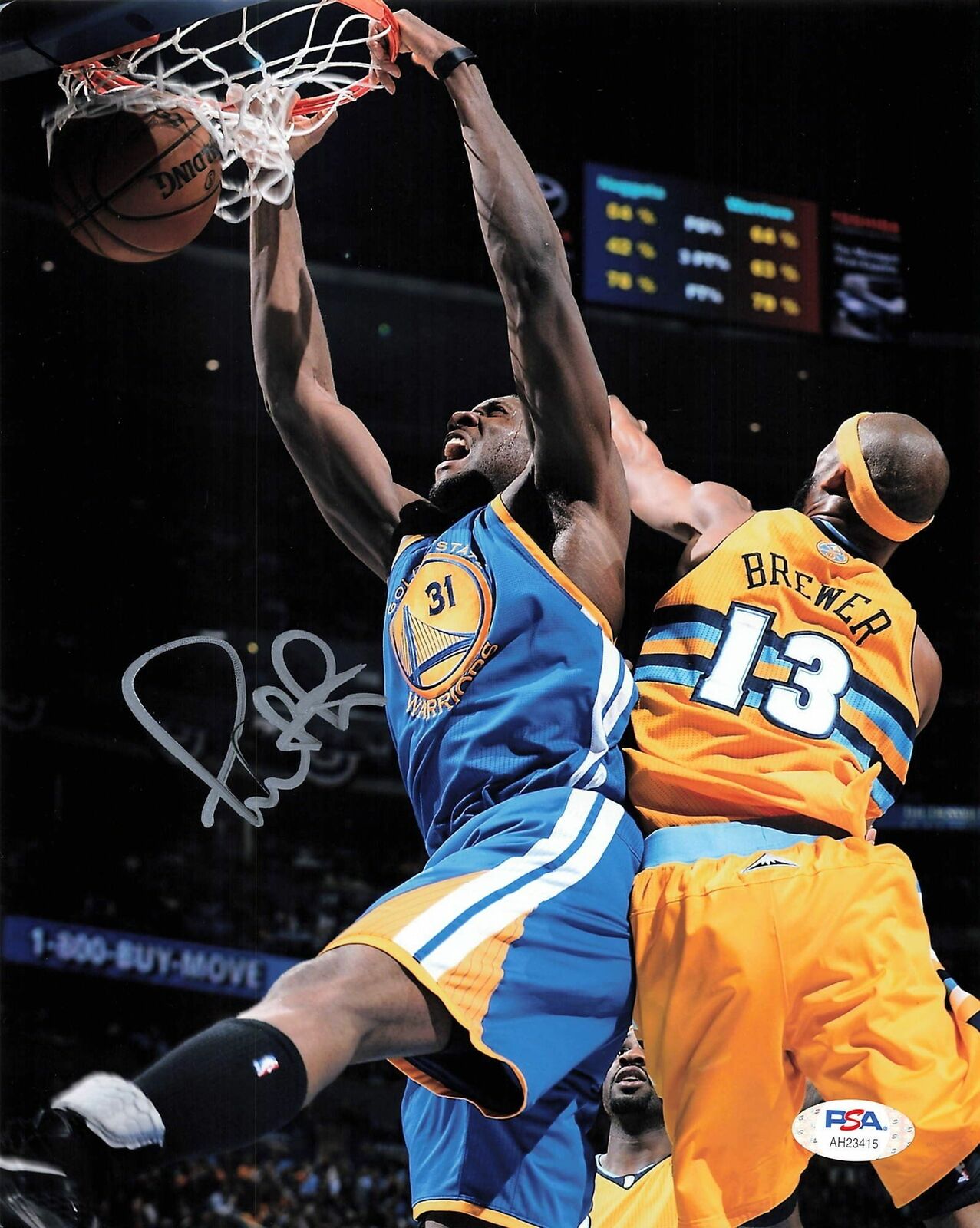 Festus Ezeli signed 8x10 Photo Poster painting PSA/DNA Warriors Autographed