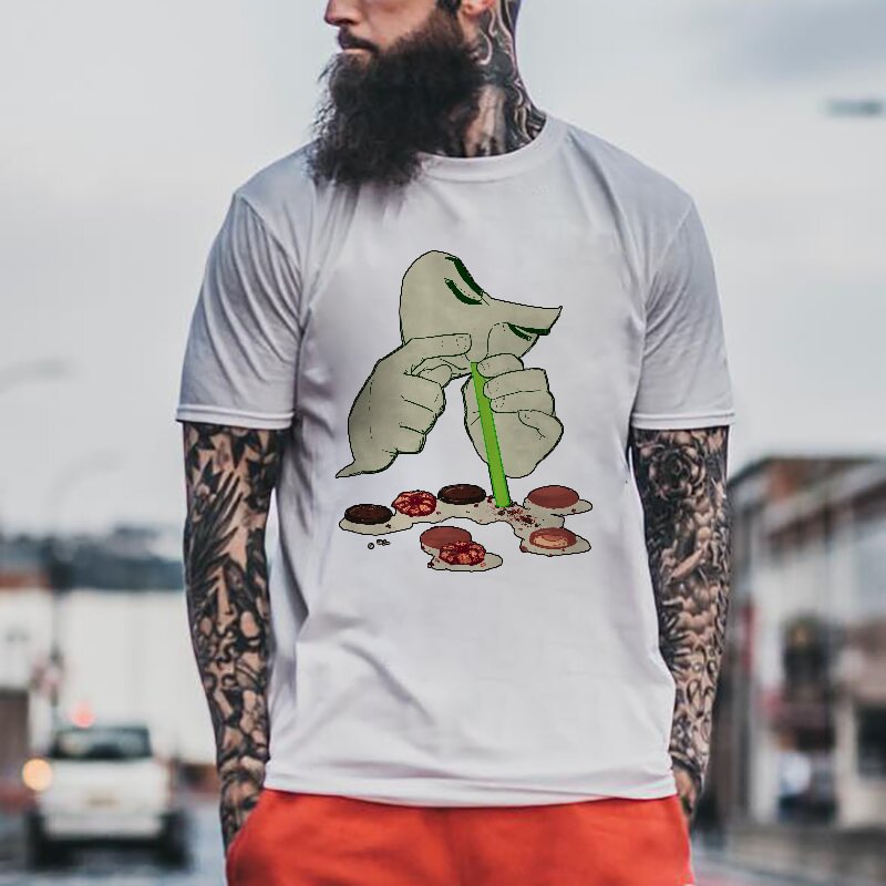 Drug Of Abuse Printed Casual Men's T-shirt - Krazyskull