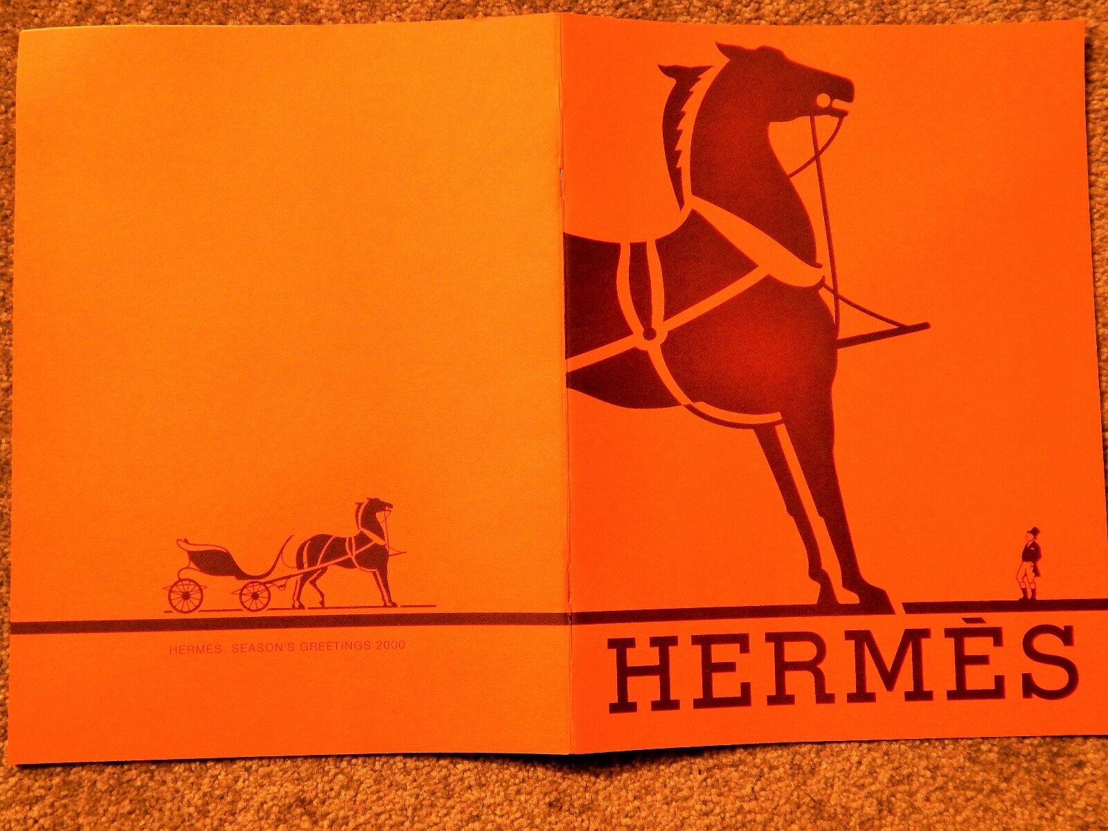 HERMES 2000 HOLIDAY PROMOTIONAL BROCHURE, BEAUTIFUL Photo Poster paintingS, SOUGHT COLLECTIBLE