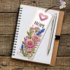 3Pcs Special Shaped Blessing Flowers DIY Diamond Painting Bookmark Making Kit