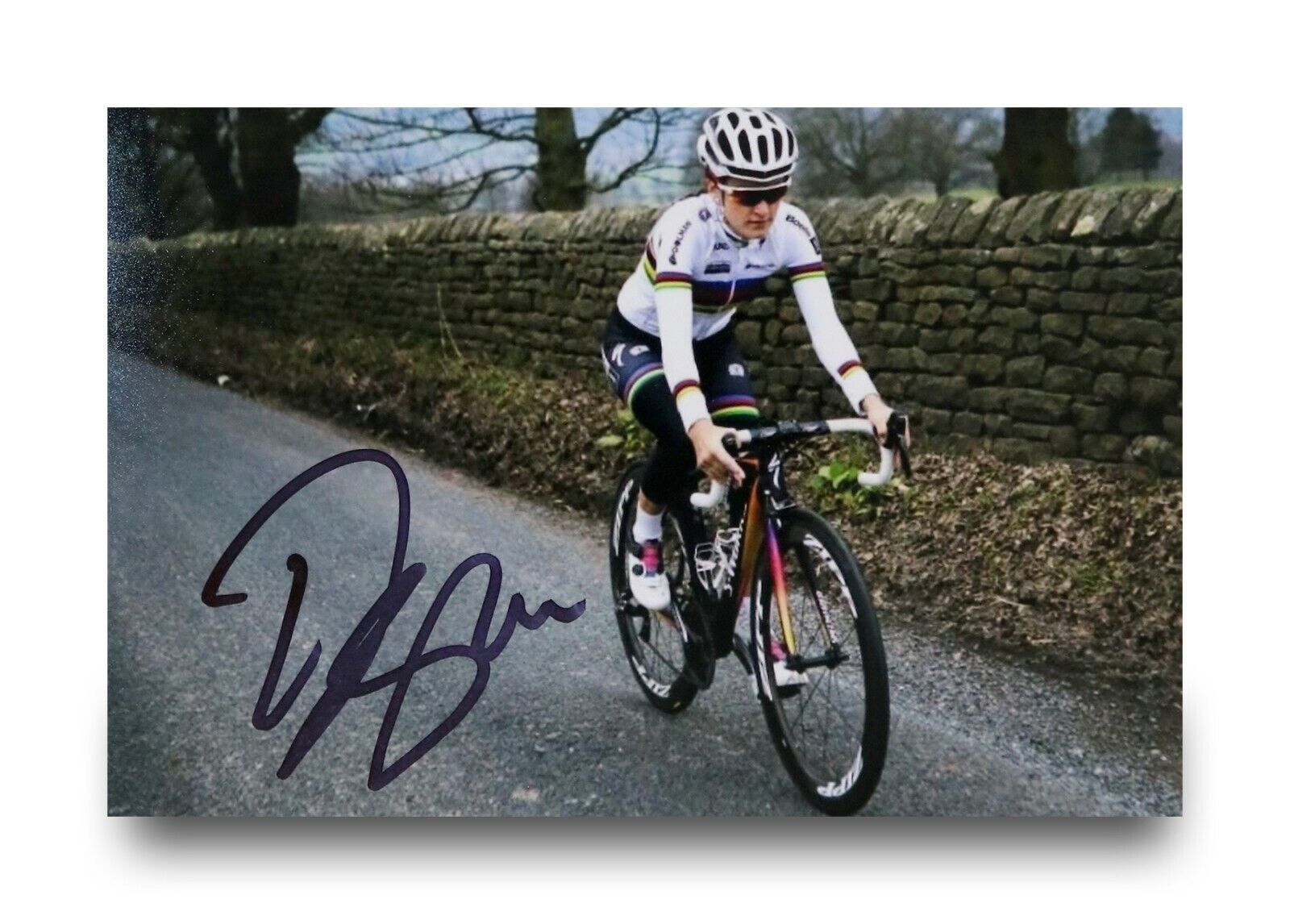 Lizzie Deignan Armitstead Signed 6x4 Photo Poster painting Road Race Cycling Autograph + COA