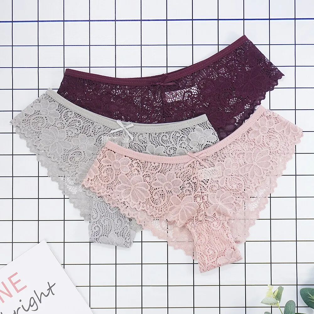 Billionm Sexy Tangas Transparent Panties Lace Panties Low Rise Thongs Women String Seamless Hollow Intimate Girls Underpants