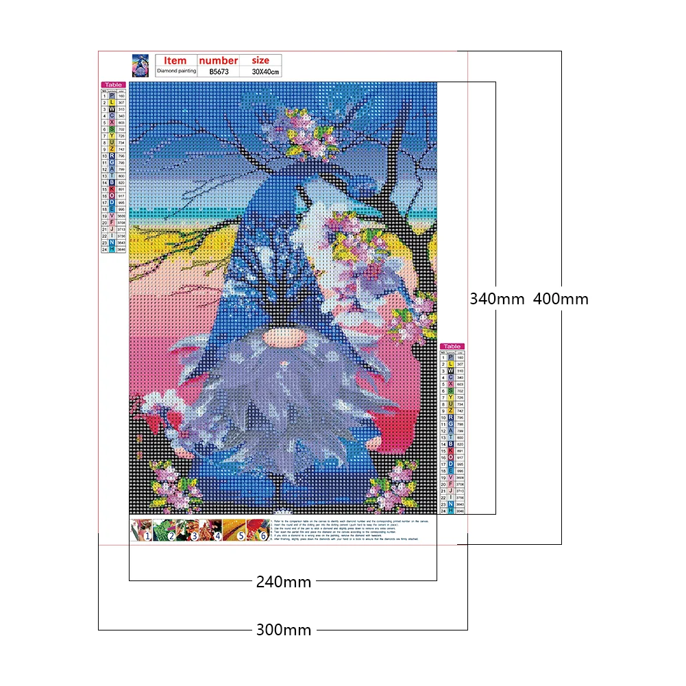 Full Round Diamond Painting 30*40cm - Colorful Goblin