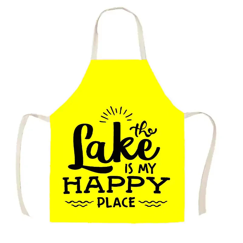 Letclo™Linen Kitchen Apron - Lake letclo 
