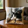 Cat And Bird Pillow Cover Kit with Pattern 11CT Stamped Cross Stitch Pillowcase 45*45cm