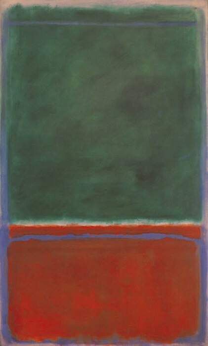 100% handmade high quality Abstract Oil Painting Reproduction on Linen Canvas,Green and Maroon by Mark Rothko,