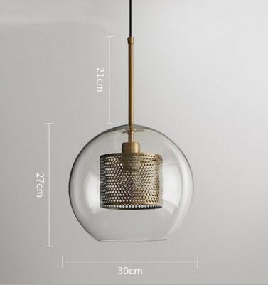 Nordic Modern Simple Glass Ball Single Head E27 LED Pendant Lights Personality Decorative Lighting For Living Room Bedroom Cafe