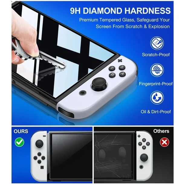 Switch Screen Protector, Switch Protective Screen, Anti-Scratch Tempered Glass Screen Protector for switch(4 Pack)