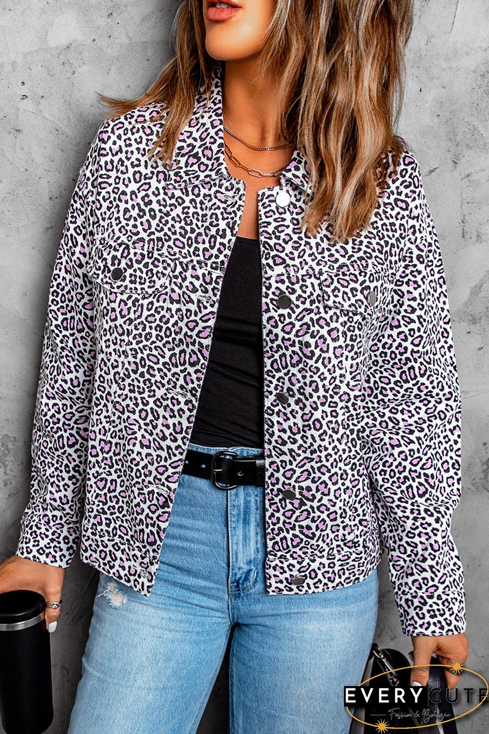 Leopard Print Casual Jacket
