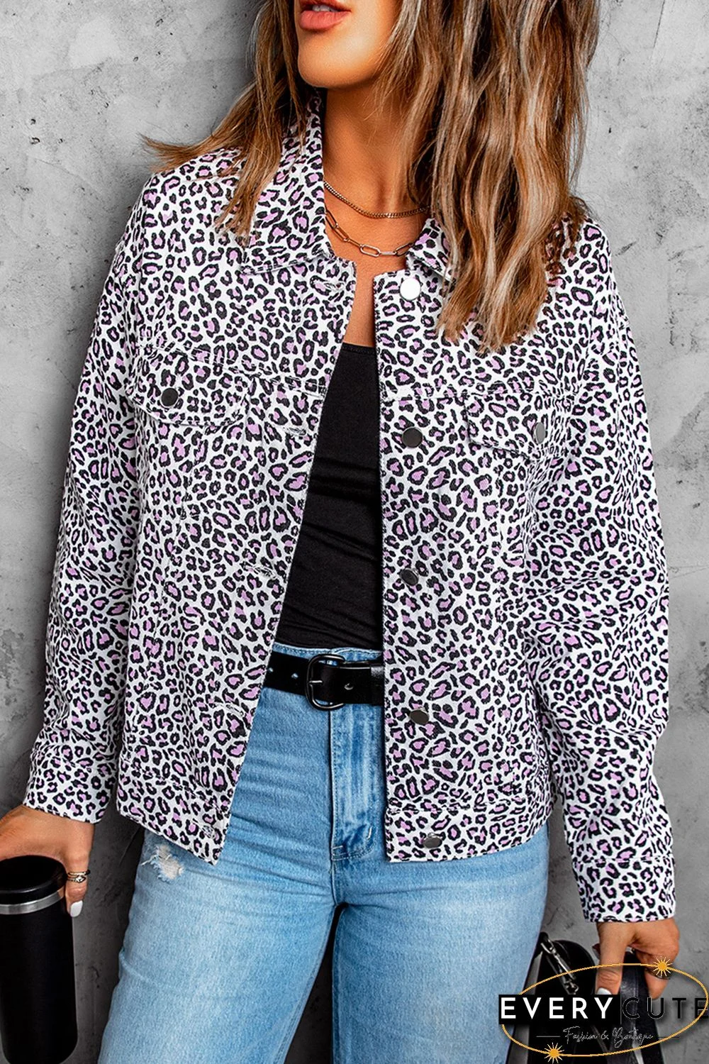 Leopard Print Casual Jacket