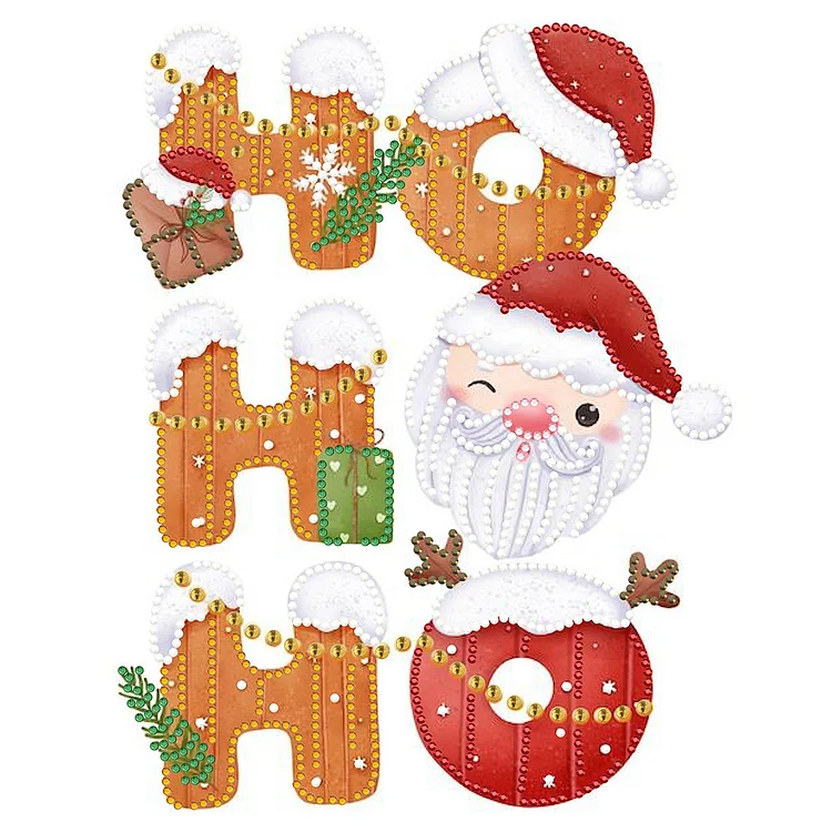 Pink Santa Claus 30*30cm(canvas) special shaped drill diamond painting