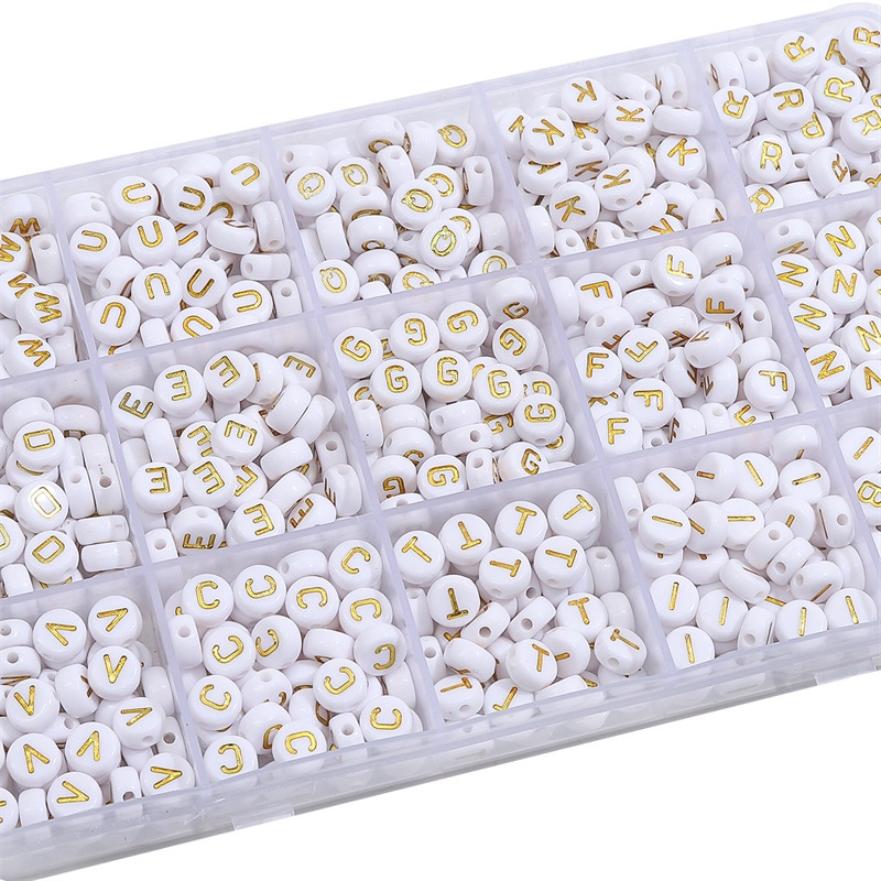 50 PCS/Package Arylic Letter Beads4