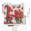 Diamond Painting-DIY Full Round Drill Red Rose Gnome(40*40 CM)