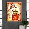 Diamond Painting -DIY Round Drill Girl with Coffee Bean
