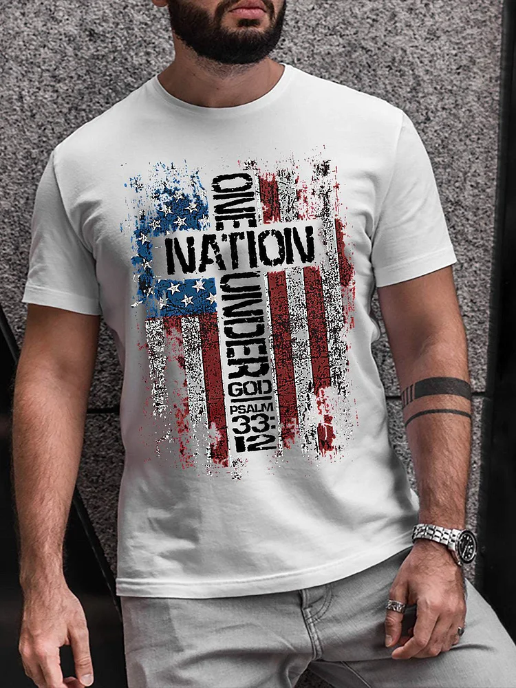 One Nation Under God Crew Neck T-Shirt