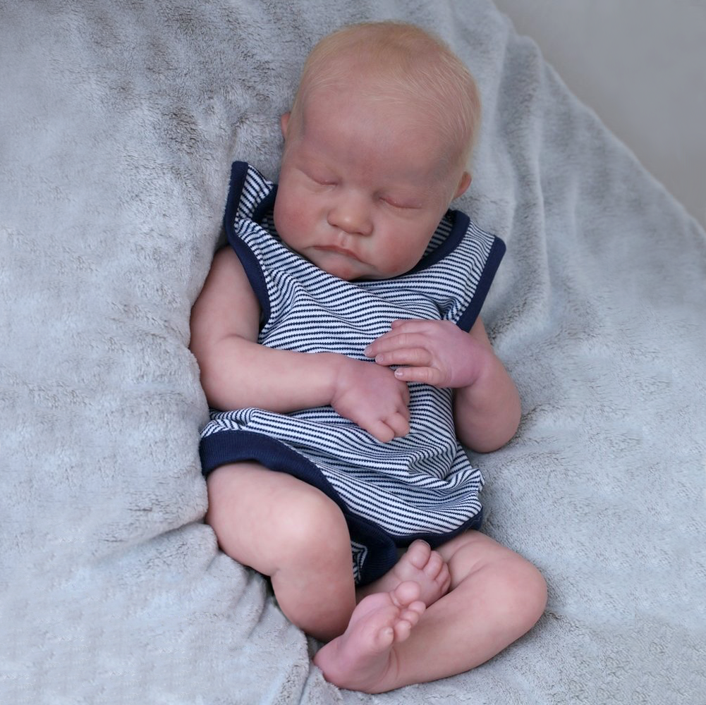 Full Silicone Sleeping Mini Reborns 12'' Real Lifelike Ray Hand Painted Art Reborn Baby Doll Boy 2023 -Creativegiftss® - [product_tag] RSAJ-Creativegiftss®