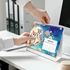 Animaux fleurs bonhomme de neige 2027 set de calendrier DIY en papier pour peinture en diamant kit de perceuse en forme sp&eacute;ciale mensuelle de calendrier de table &agrave; table flip fait main pour adultes pour d&eacute;butants d&eacute;coration de bureau &agrave; domicile
