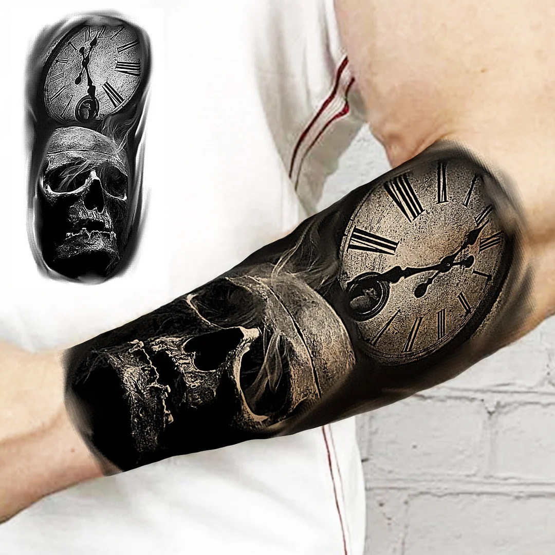 Praying Lion Cross Temporary Tattoos For Men Women Clown Wolf Tiger Flower Compass Fake Tattoo Sticker Forearm Waterproof Tatoos