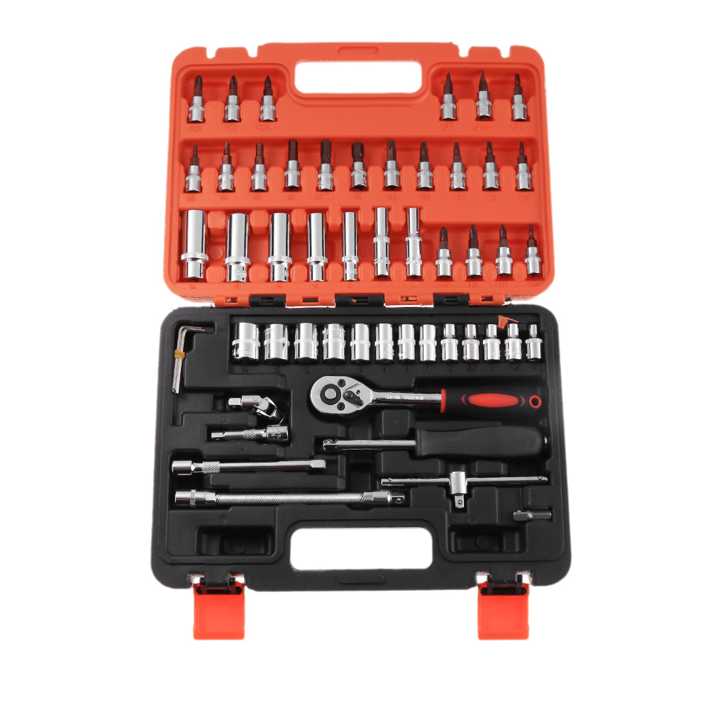 

53pcs Ratchet Wrench Sleeve Set Kit for Car Bicycle Hardware Repair Tools, 501 Original