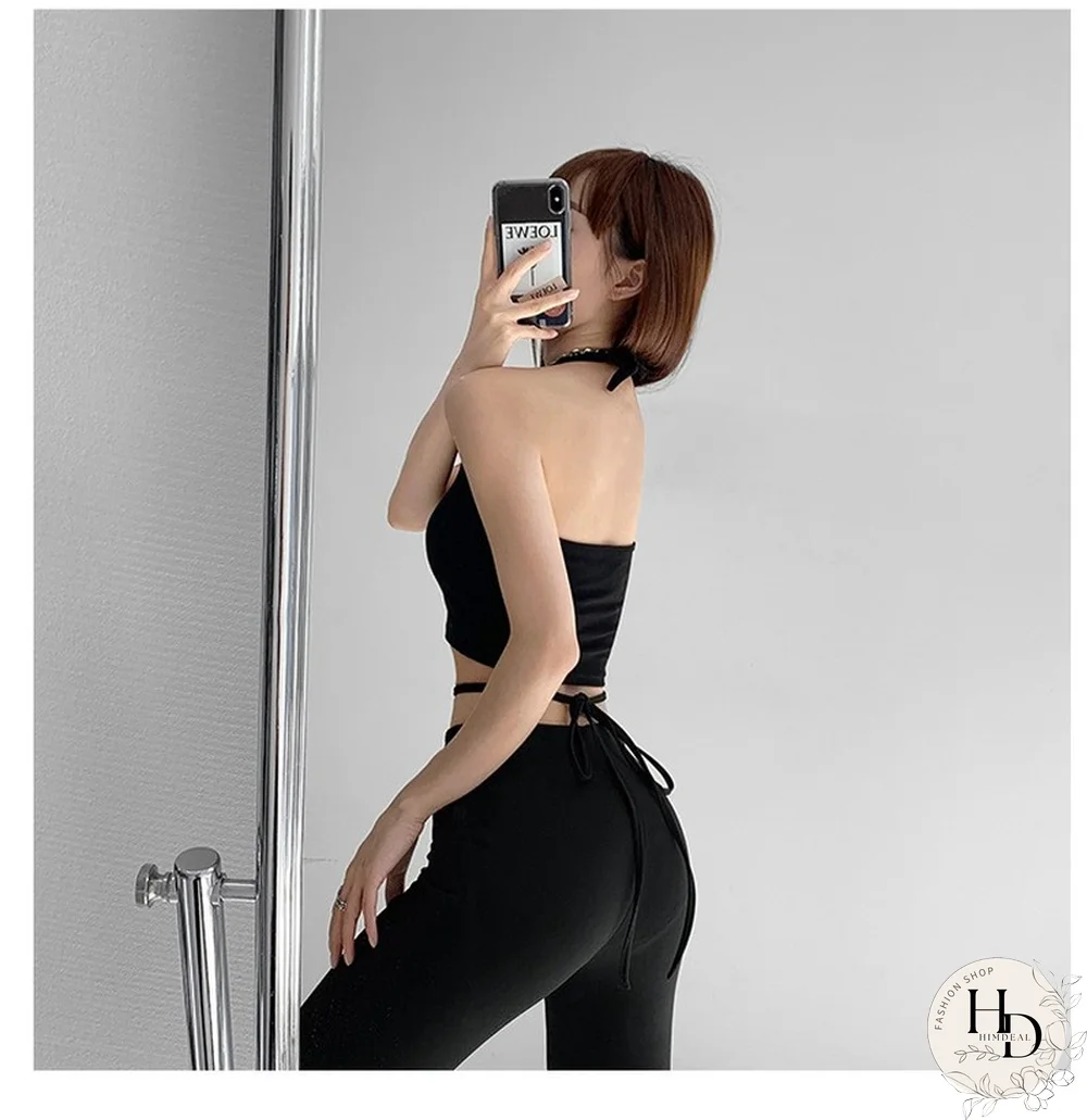 Summer Chic New Hot Girl Metal Heart Love Hollow Out Halter Sling Design Casual Outer Wear Sleeveless Navel Short Vest