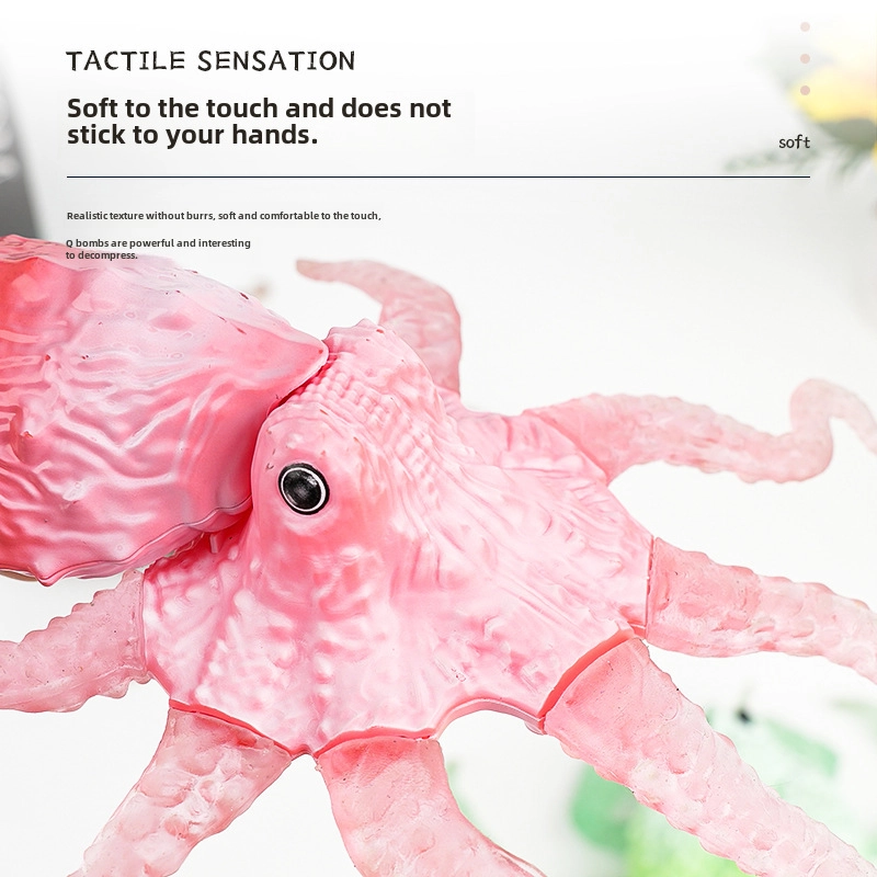 Simulation Of Marine Animals Underwater World Soft Glue Octopus Crab Model Vent Decompression Stretch Children’s Toys