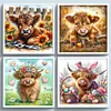 (Multi-Style) Highland Cattle-11CT Stamped Cross Stitch 40*40cm/15.75*15.75in