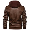Mens Outdoor Cold-proof Motorcycle Leather Jacket by Inlyline
