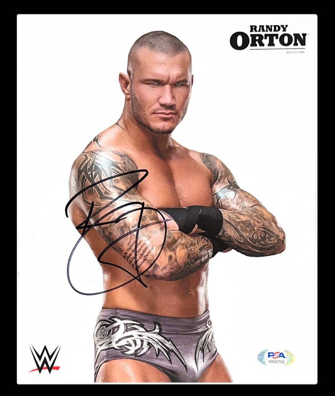 WWE RANDY ORTON HAND SIGNED AUTOGRAPHED 8X10 PROMO Photo Poster painting WITH PSA DNA COA RARE