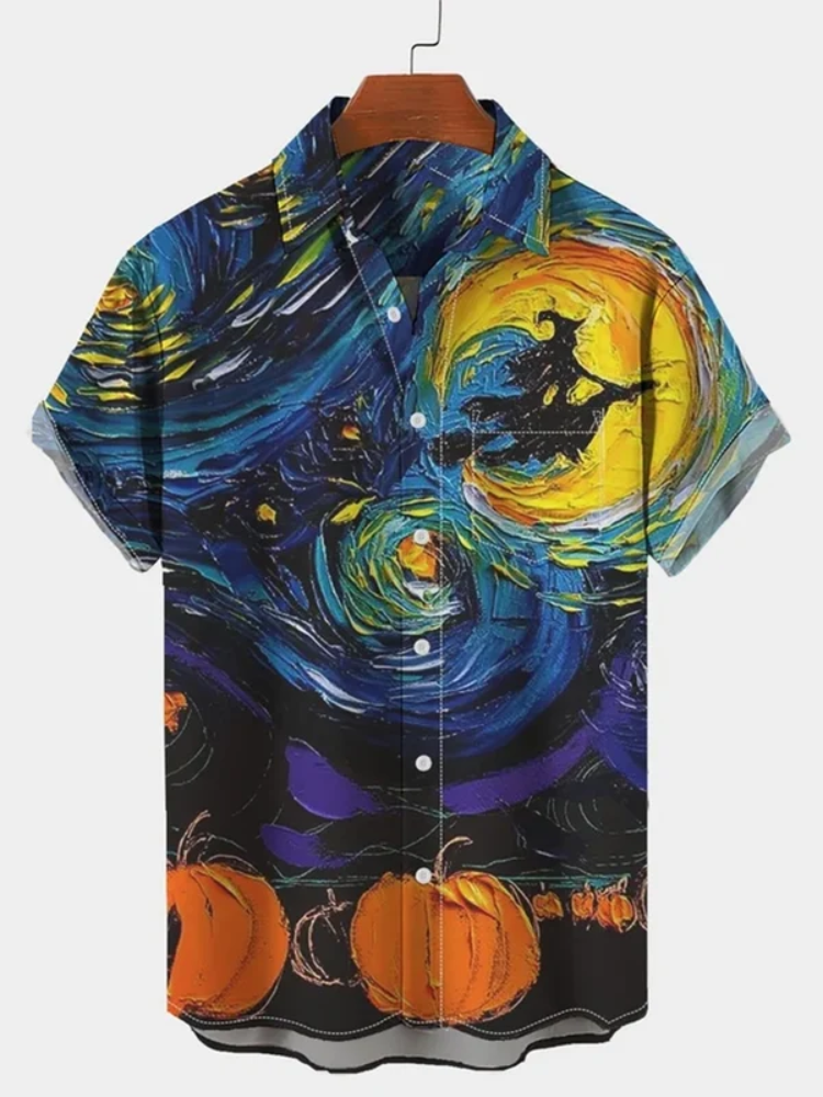 Halloween Print Men'S Shirt