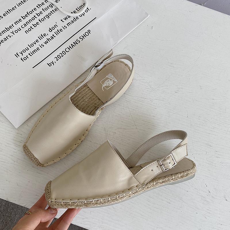 Mature Ladies Flat Sandals Retro Fisherman Shoes
