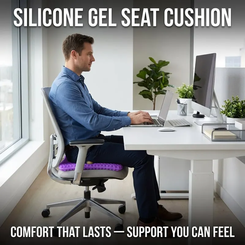 ✨ Ergonomic Silicone Seat Cushion &ndash; Relief You Can Feel