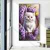 Diamond Painting - Full Round Drill - Cat and Flowers(Canvas|40*70cm)