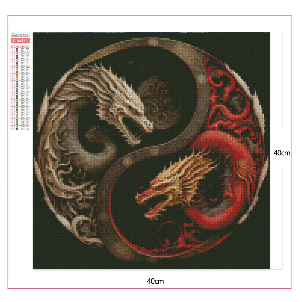 Diamond Painting - Full Round/Square Drill - Tai Chi Animals(30*30 - 50*50cm)