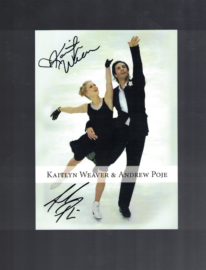 Kaitlyn Weaver Andrew Poje Canada Figure Skating Signed 5x7 Photo Poster painting Card Our COA