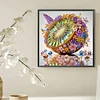 (US Only)30x30cm Kiwi 5D DIY Special Shape Crystal Partial Diamond Painting Kit Home Art
