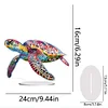 (US Only)2D Flat Sea Turtle Print DIY Desktop Diamond Art Kits Bedroom Table Decoration
