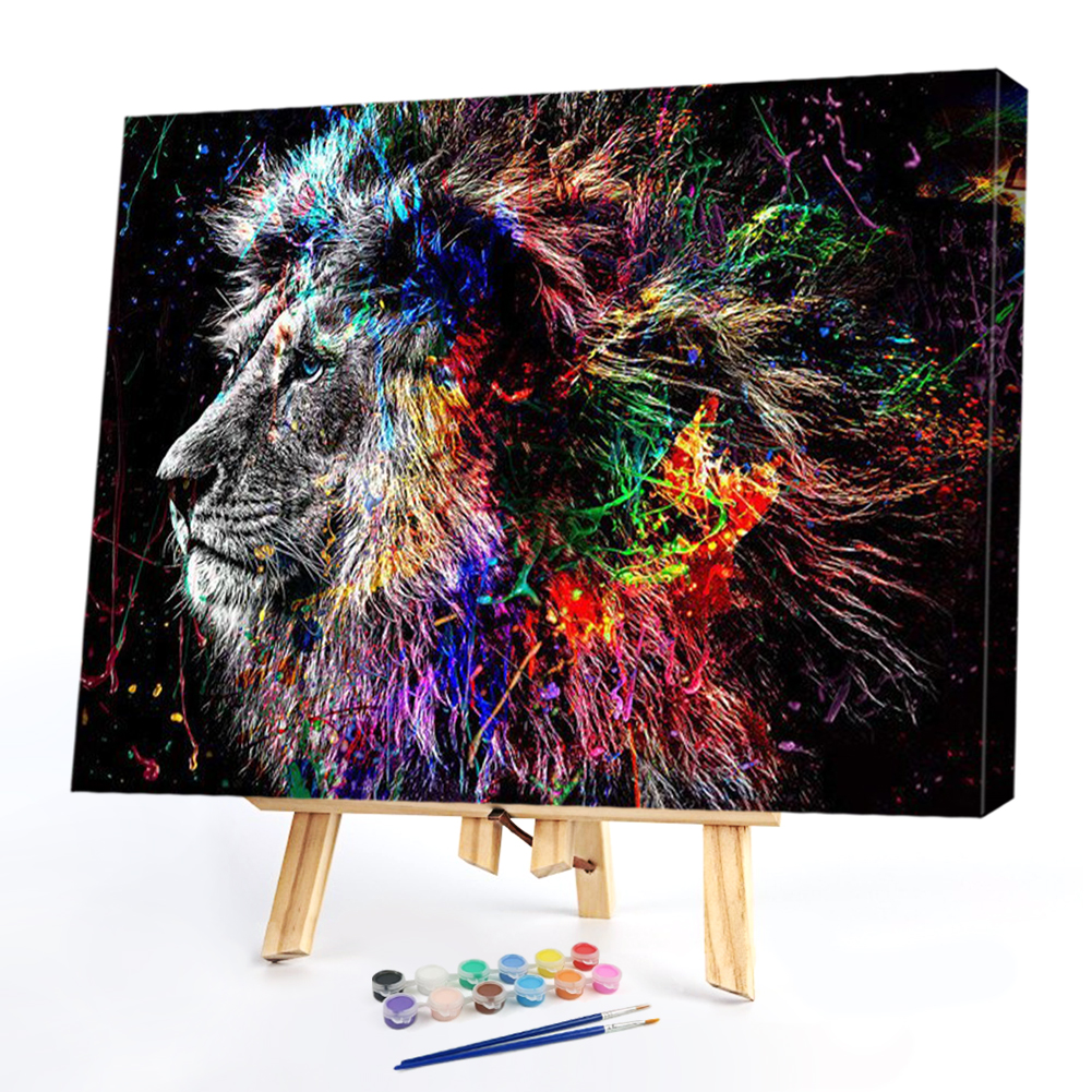 

50*40CM - Paint By Numbers - Painted Lion Head, 501 Original