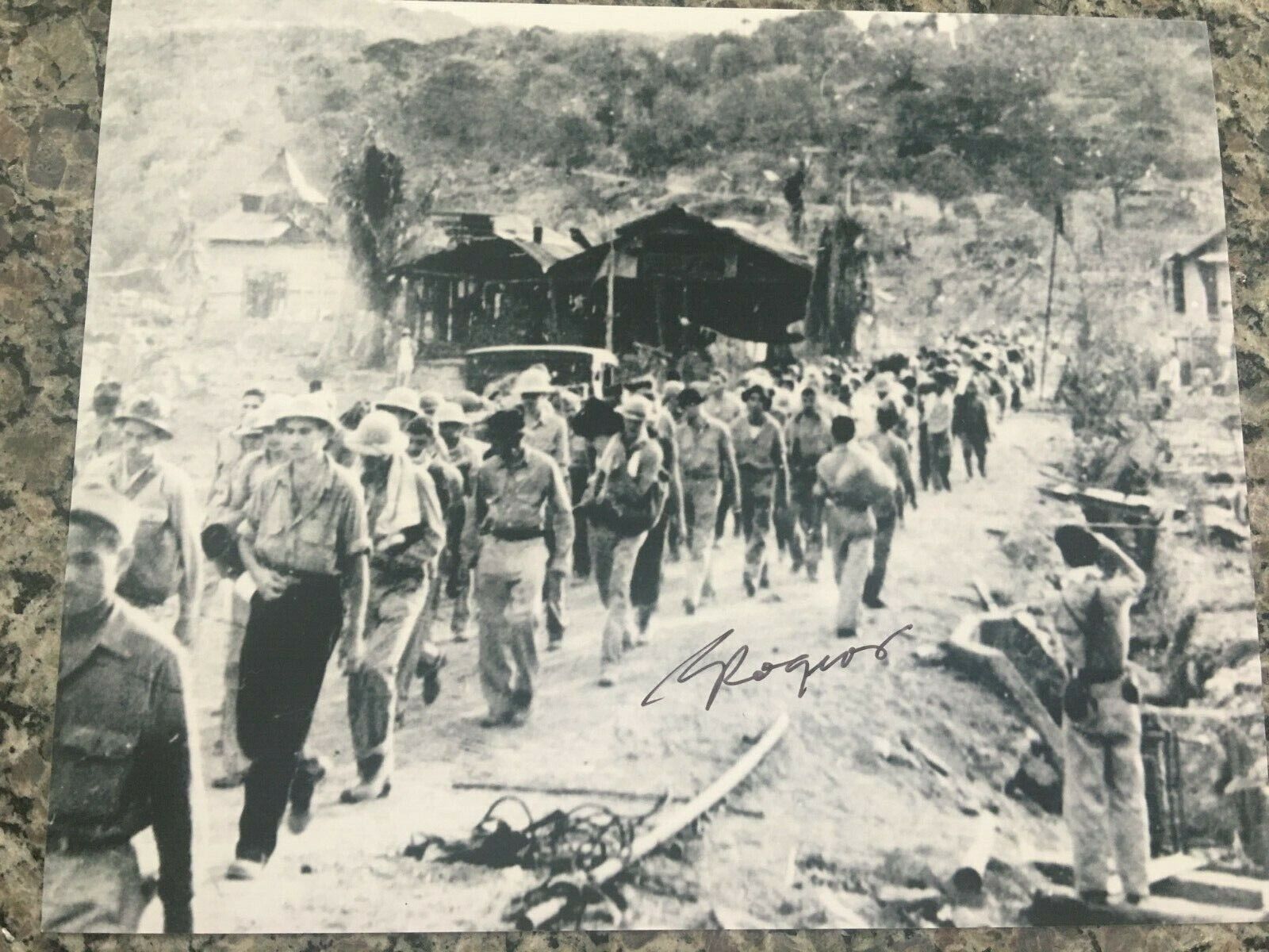 GEORGE ROGERS BATAAN DEATH MARCH SURVIVOR RARE SIGNED Photo Poster painting