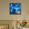 Couple De Plage-Perceuse Ronde Peinture Diamant-40*40Cm