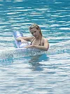 65 Inch Inflatable Jumbo Pool Noodles Floats for Kids and Adults (Silver)