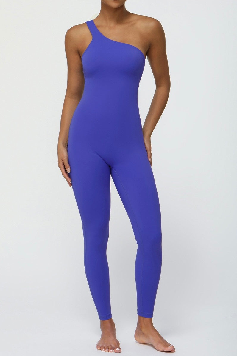 One Shoulder Sleeveless Jumpsuit