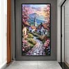 (40*70cm)Flower House - Full Round Drill Diamond Painting