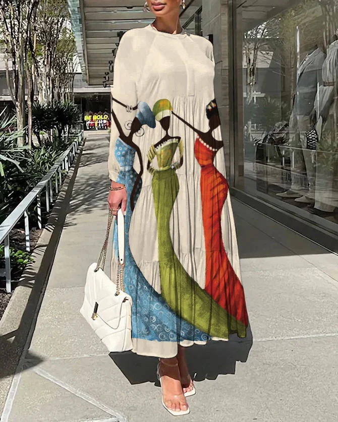 The Three Women Long Sleeve Casual Dress