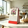 2027 New DIY Diamond Painting Flower Bouquet Desk Calendar Set 12-Month Flip Calendar Design Monthly Planner Office Desktop Decor