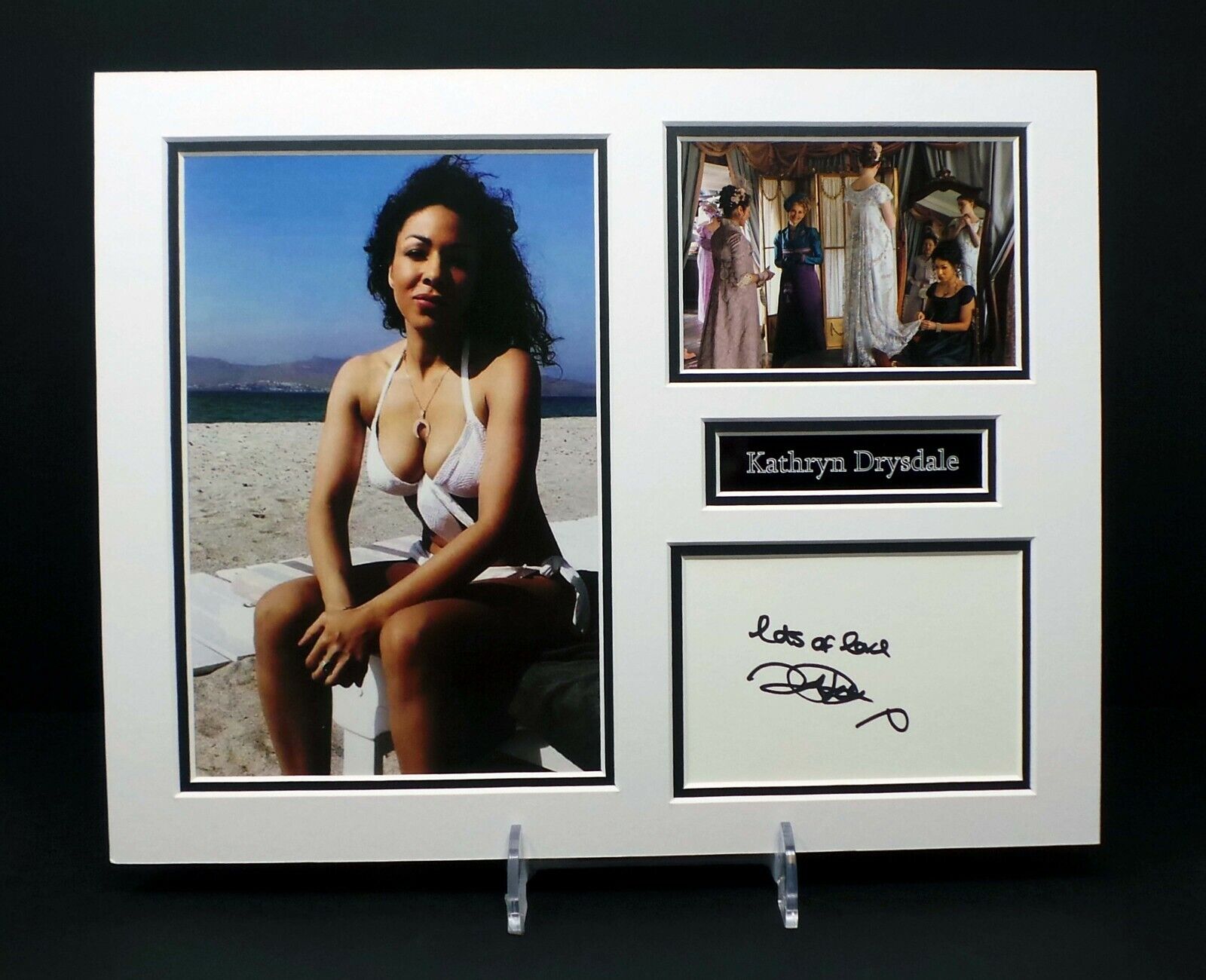 Kathryn DRYSDALE Signed Mounted Photo Poster painting Display Vanity Fair Actress AFTAL RD COA